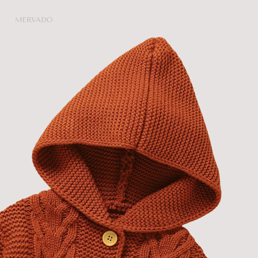 Gezellig gebreide baby romperset - zachte effen jumpsuit met bijpassende muts