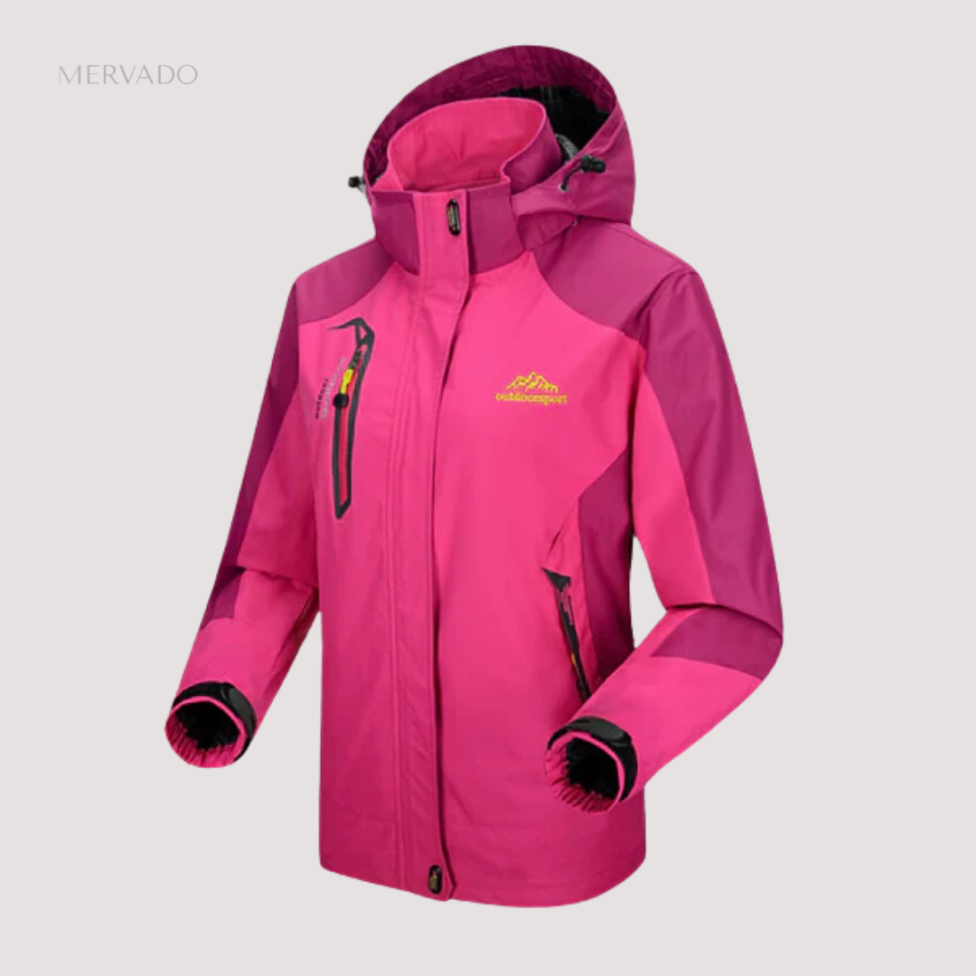 Waterdichte winterjas met capuchon voor dames - Winddichte warme outdoorjas