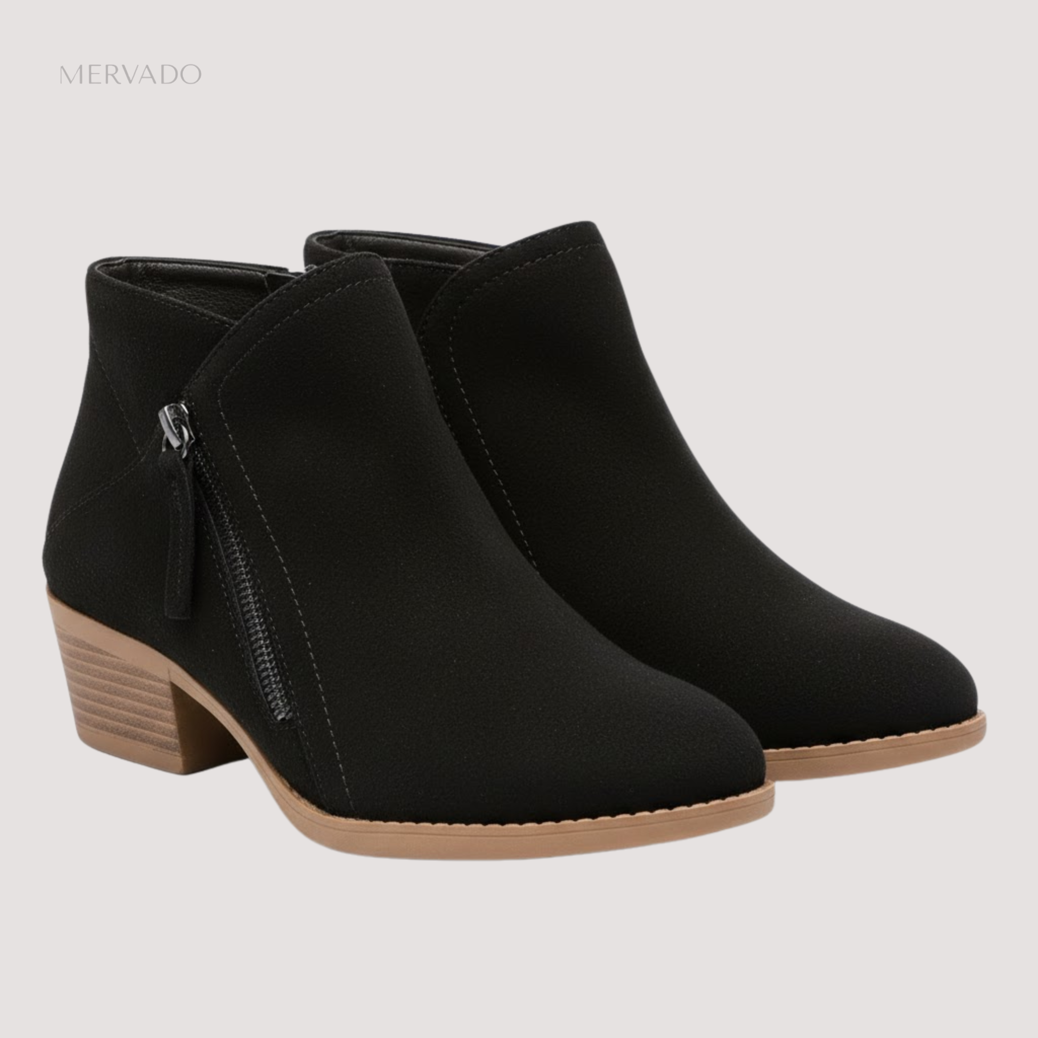 Enkellaarsjes voor dames – Chique korte laarzen met rits voor elke dag